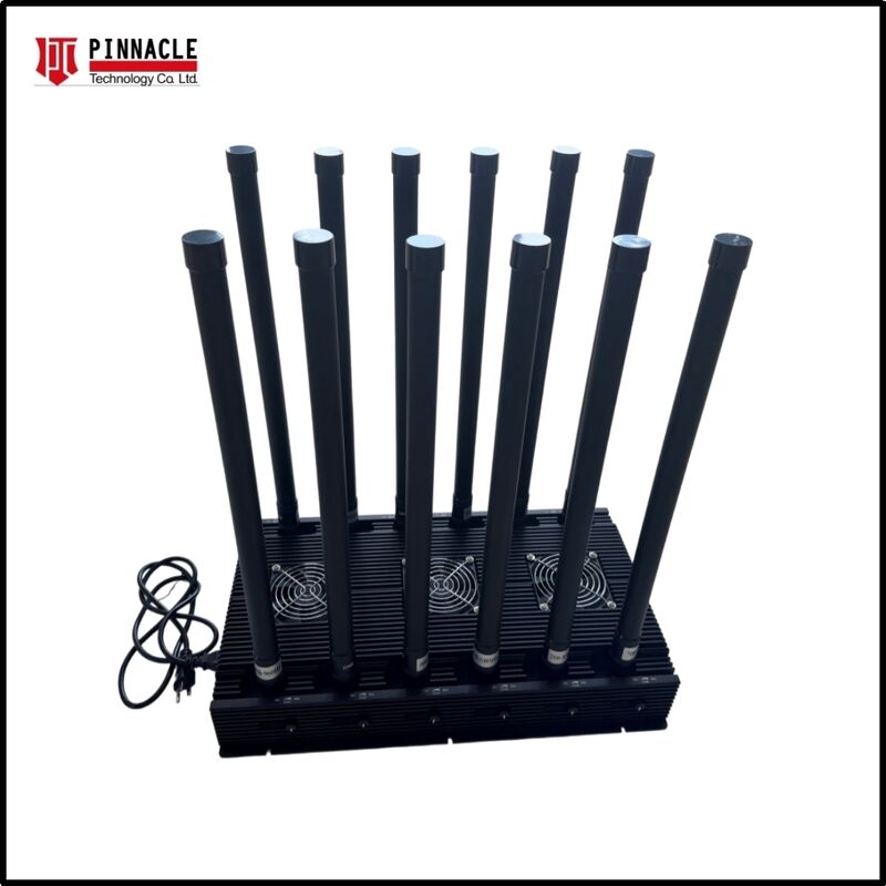 12-antenna wysokiej mocy 300W wyjście mobilny 2G / 3G / 4G / 5G WIFI Desktop Signal Jammer